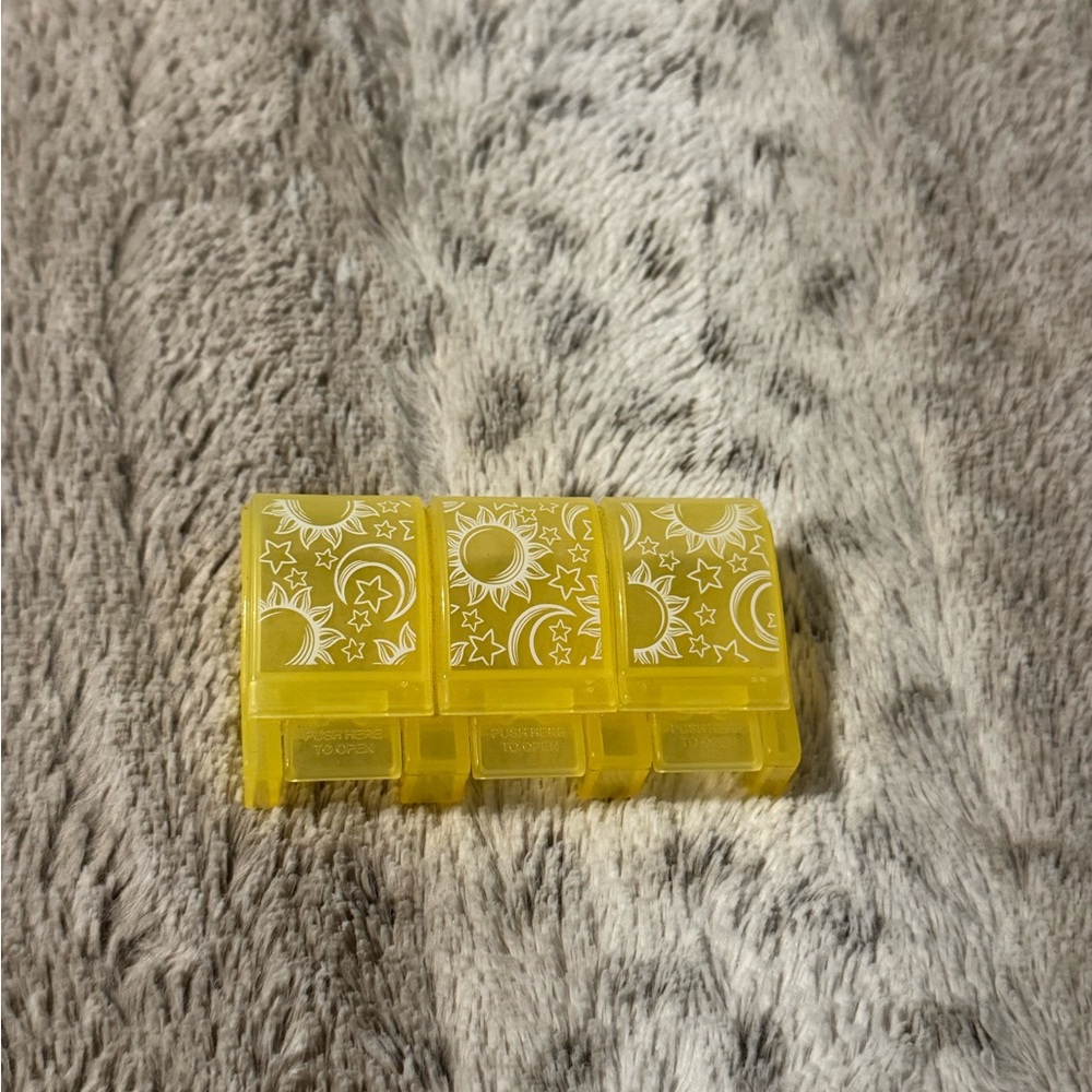 Yellow Travel Pill Case - Picture 2 of 3